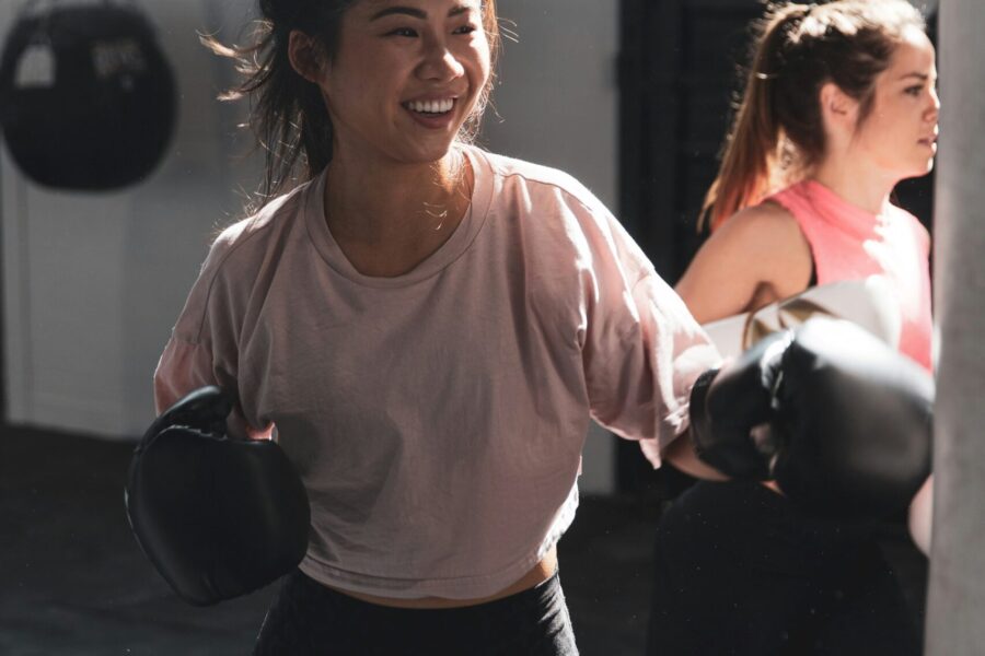 Woman boxing