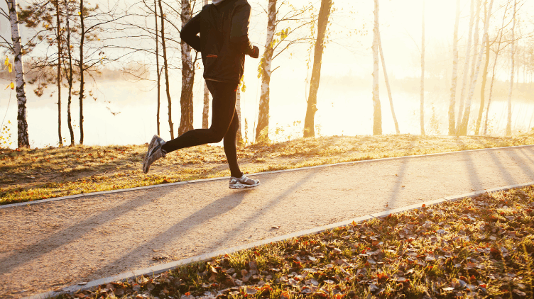 Person running outdoors